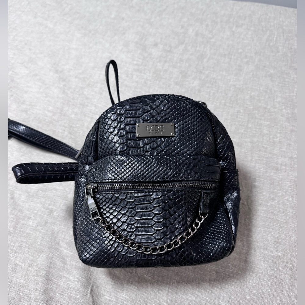 BCBG Black Textured Mini Backpack